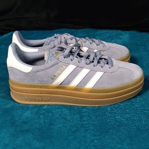 Adidas Original Gazelle Bold J Shoes Youth Girls 6 Purple Pink Outdoor JQ1297